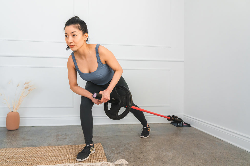 Landmine is also used for upper body work