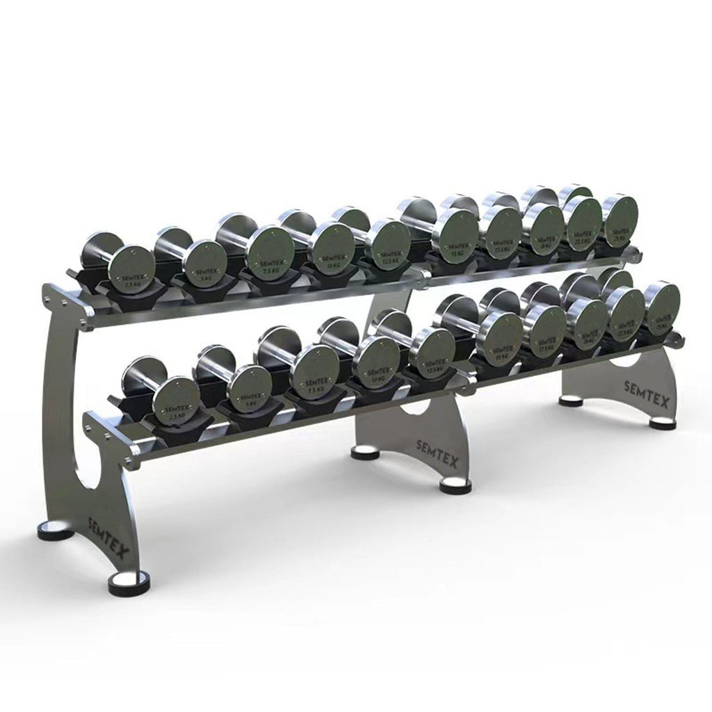 Semtex Stainless Steel Dumbbells 5-50lbs Set