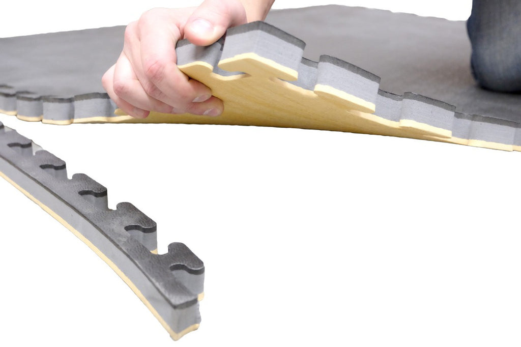 Zebra Woodgrain Puzzle Floor Mats