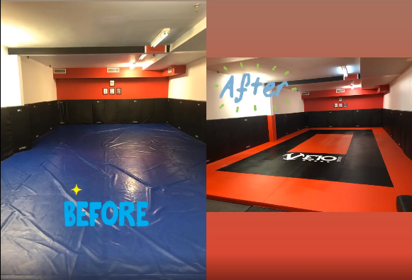 Veio Sports Smooth Tatami Mats: before and after install
